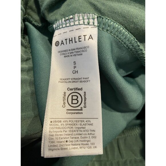 Athleta Seasoft Straight Leg Pants Green Size Small S - Picture 5 of 5